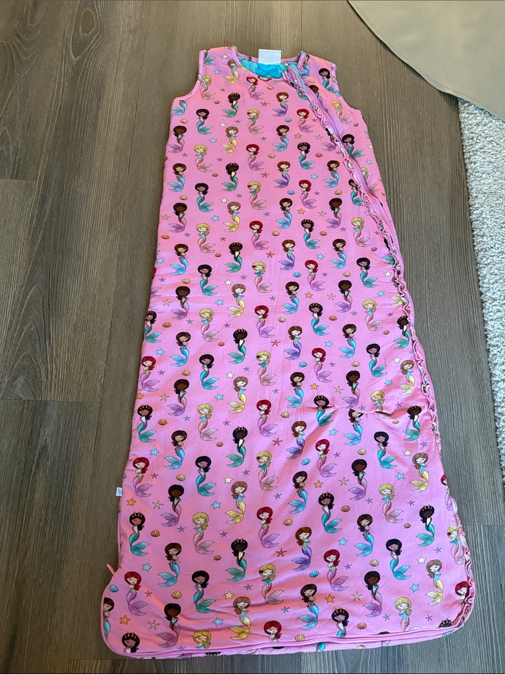 Posh Peanut mermaid print ruffle sleep sack 18-36m 2.5 TOG